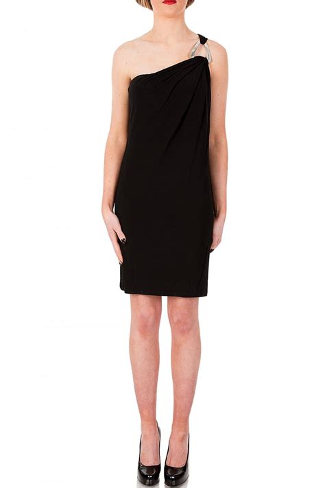 michael kors jersey dress black and white 3 4 sleeves|Michael Kors georgette dress.